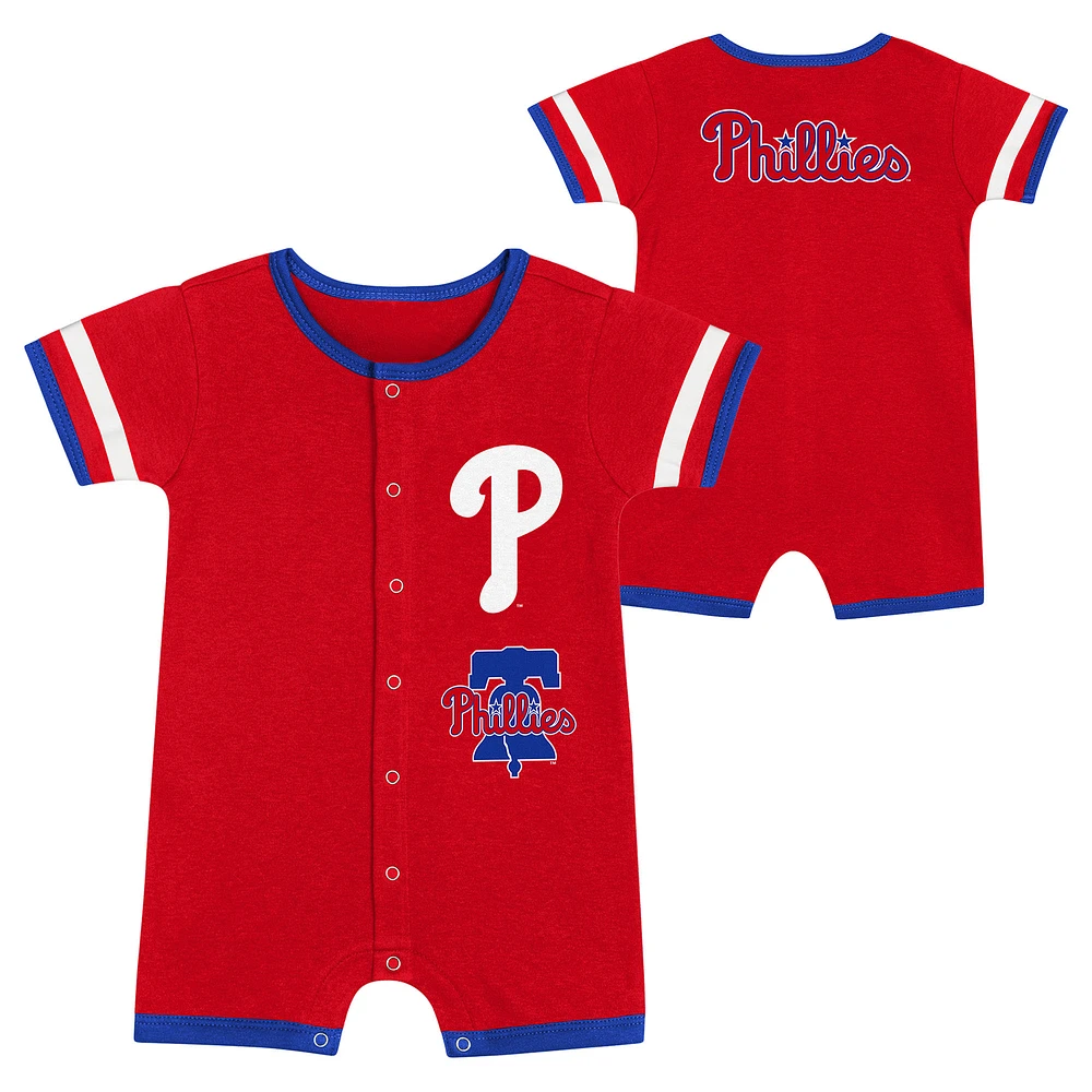 Infant Red Philadelphia Phillies Double Hit Coverall 2-Piece Set