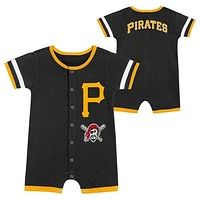 Infant  Black Pittsburgh Pirates Double Hit Coverall 2-Piece Set