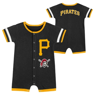 Infant  Black Pittsburgh Pirates Double Hit Coverall 2-Piece Set