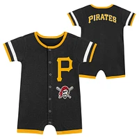 Infant  Black Pittsburgh Pirates Double Hit Coverall 2-Piece Set