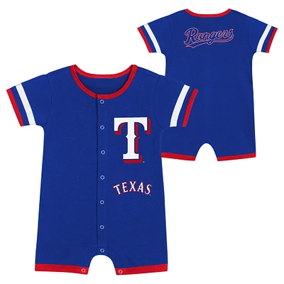 Infant  Blue Texas Rangers Double Hit Coverall 2-Piece Set