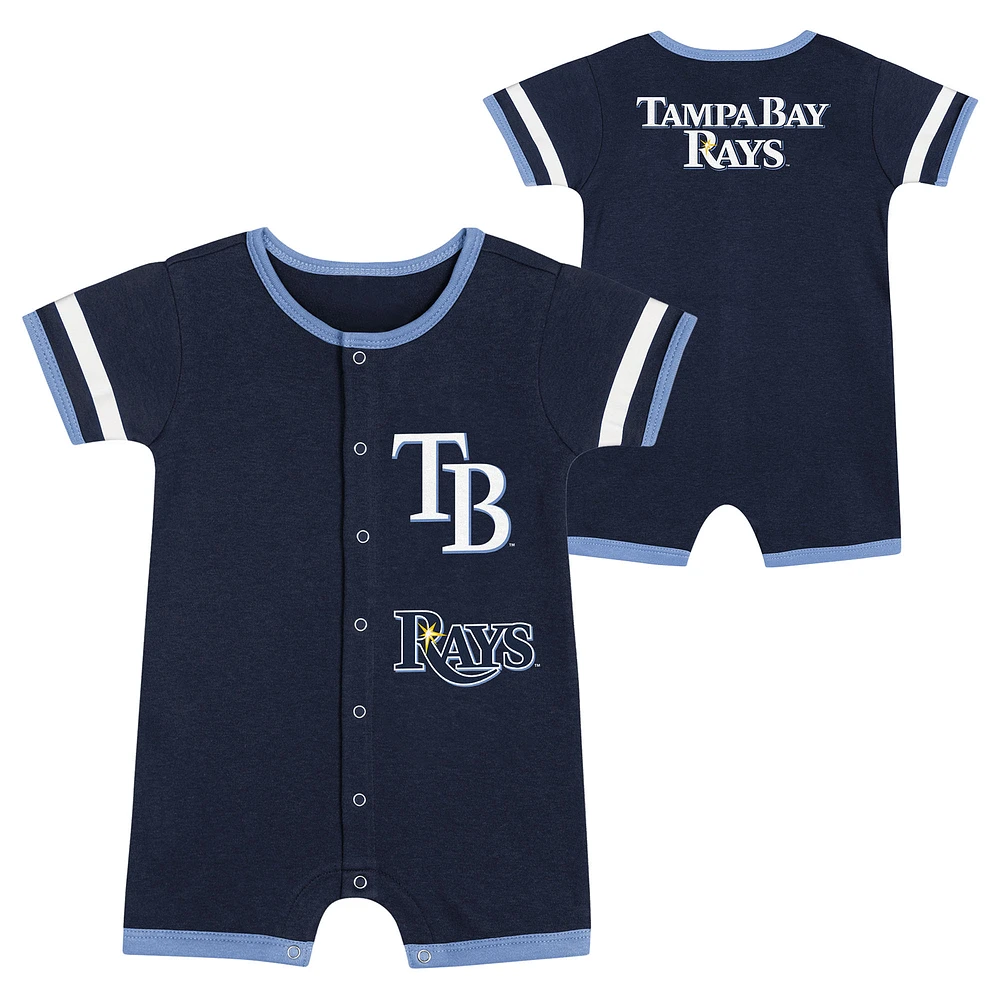 Newborn Navy Tampa Bay Rays Double Hit Coveralls