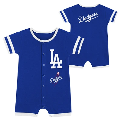 Newborn  Blue Los Angeles Dodgers Double Hit Coveralls