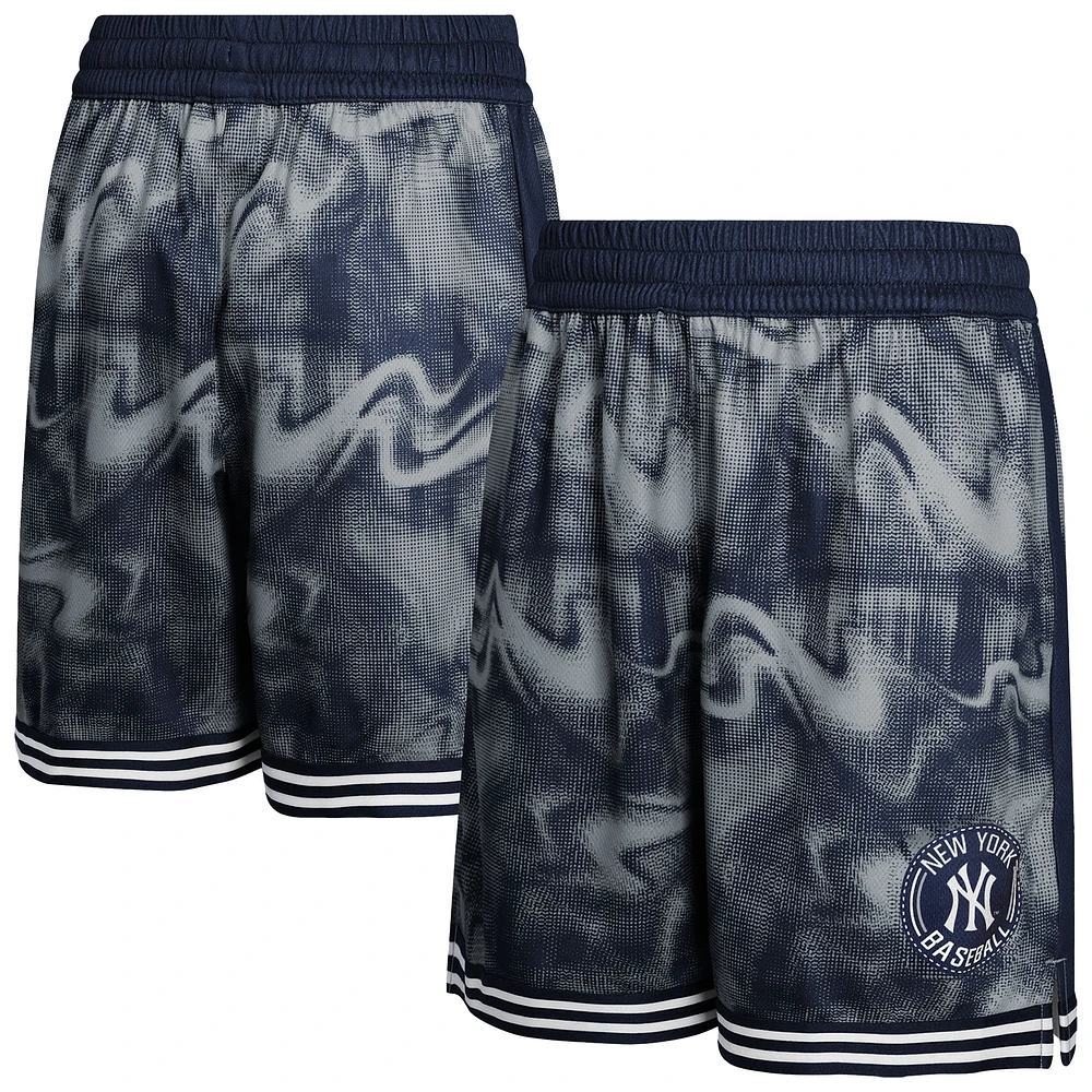 Youth Navy/Gray New York Yankees Outfielder Shorts