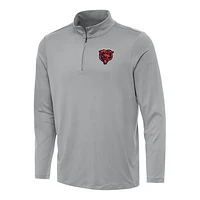 Men's Antigua Gray Chicago Bears Reprocess Quarter-Zip Top