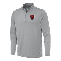 Men's Antigua Gray Chicago Bears Reprocess Quarter-Zip Top