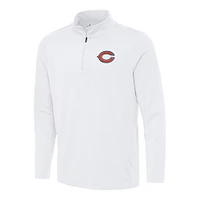 Men's Antigua White Chicago Bears Reprocess Quarter-Zip Top
