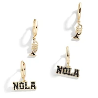 BaubleBar New Orleans Saints Set of Two Earrings