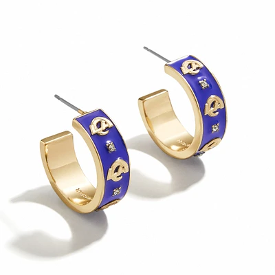 WEAR By Erin Andrews x BaubleBar Los Angeles Rams Enamel Hoop Earrings