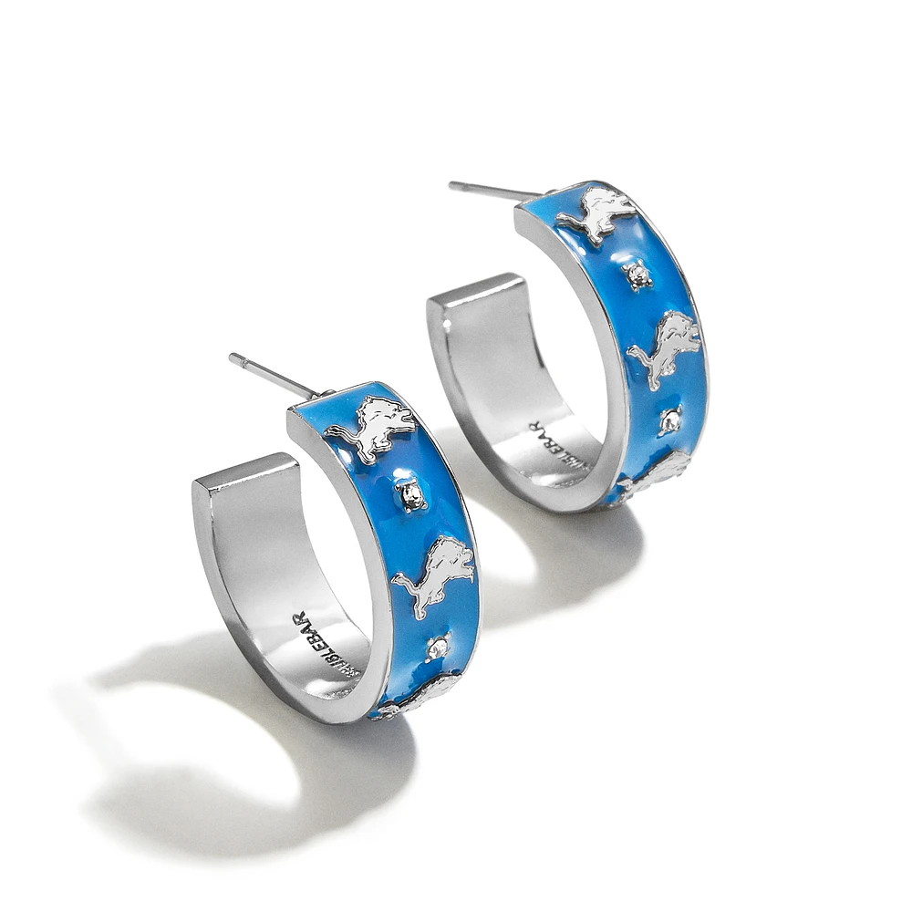 WEAR By Erin Andrews x BaubleBar Detroit Lions Enamel Hoop Earrings