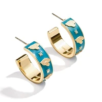 WEAR By Erin Andrews x BaubleBar Jacksonville Jaguars Enamel Hoop Earrings