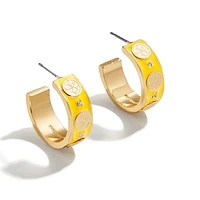 WEAR By Erin Andrews x BaubleBar Pittsburgh Steelers Enamel Hoop Earrings