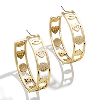 WEAR by Erin Andrews x Baublebar Pittsburgh Steelers Motif Hoop Earrings