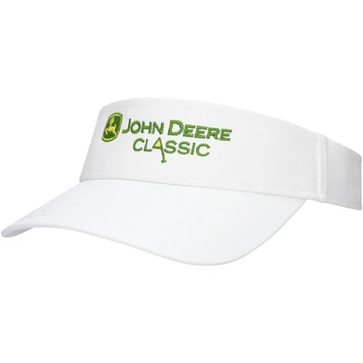 Unisex Ahead White John Deere Classic Cirrus Adjustable Visor