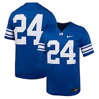 Men's Nike #24 Royal BYU Cougars Untouchable Football Jersey