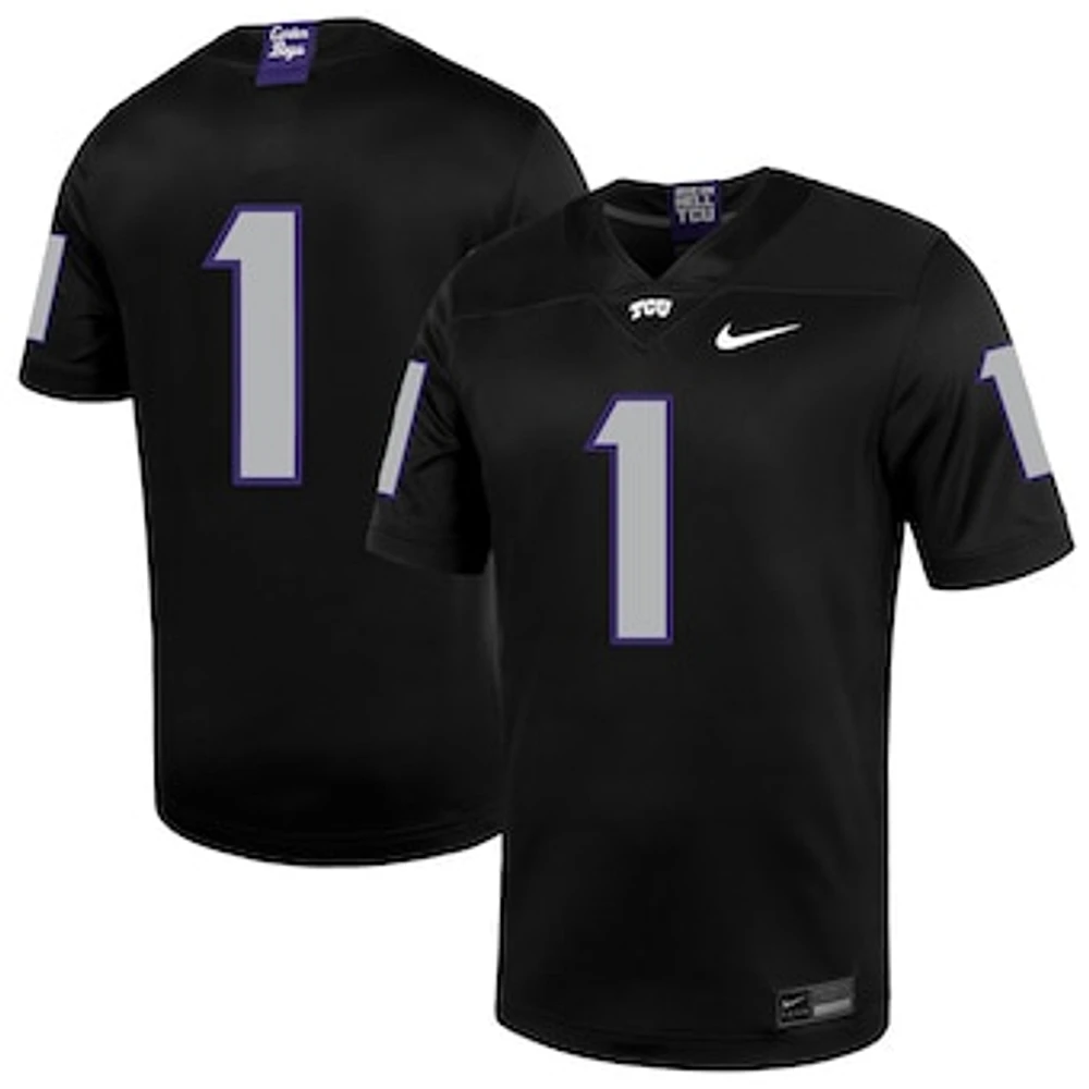 Men's Nike #1 TCU Horned Frogs Untouchable Football Jersey