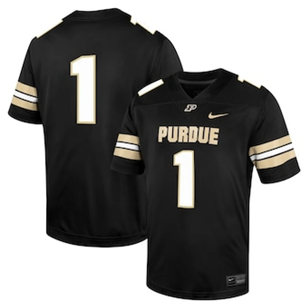 Men's Nike #1 Black Purdue Boilermakers Untouchable Football Jersey