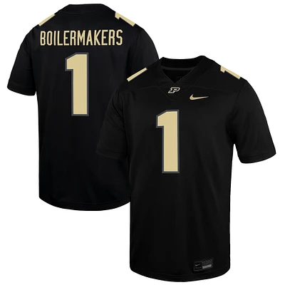 Men's Nike #1 Black Purdue Boilermakers Alternate Game Jersey