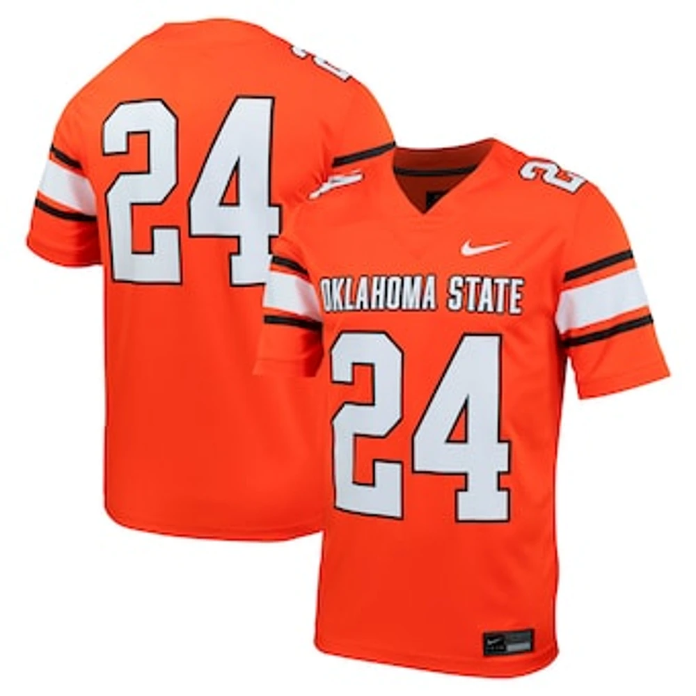 Men's Nike #24 Orange Oklahoma State Cowboys Untouchable Football Jersey