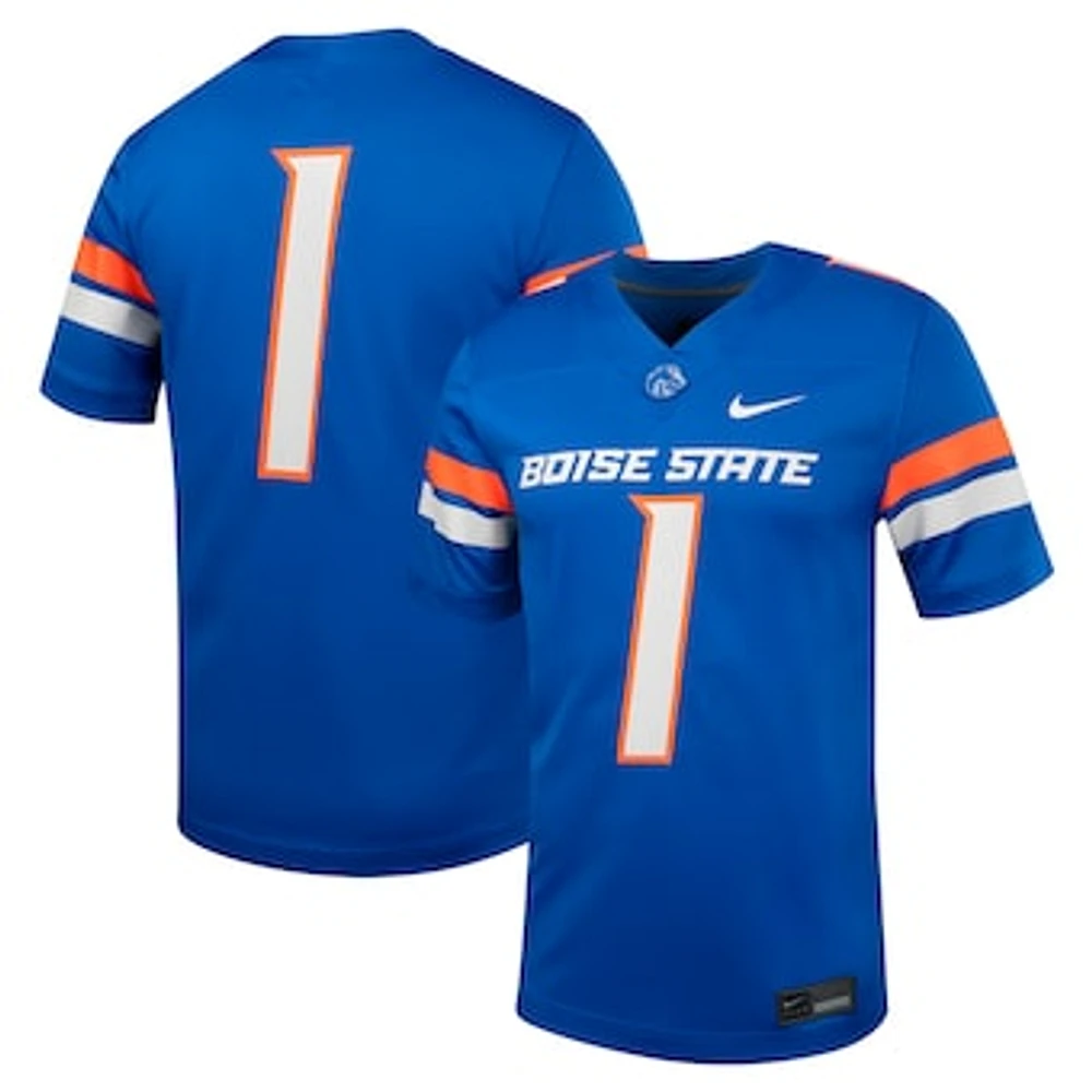 Men's Nike #1 Royal Boise State Broncos Untouchable Football Jersey