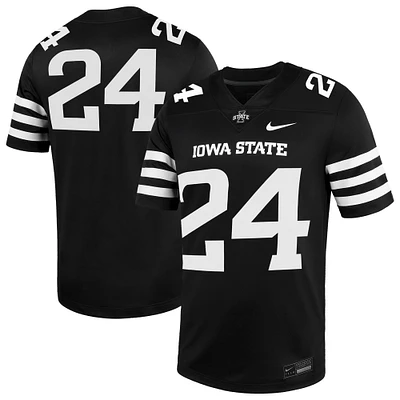 Men's Nike #24 Black Iowa State Cyclones  Alternate Game Jersey