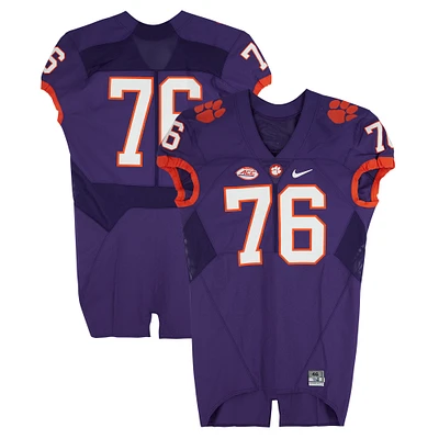 Clemson Tigers Team-Issued Nike #76 Purple Jersey from the Football Program - Size 46+4