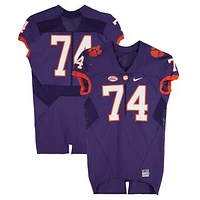 Clemson Tigers Team-Issued Nike #74 Purple Jersey from the Football Program - Size 46+4