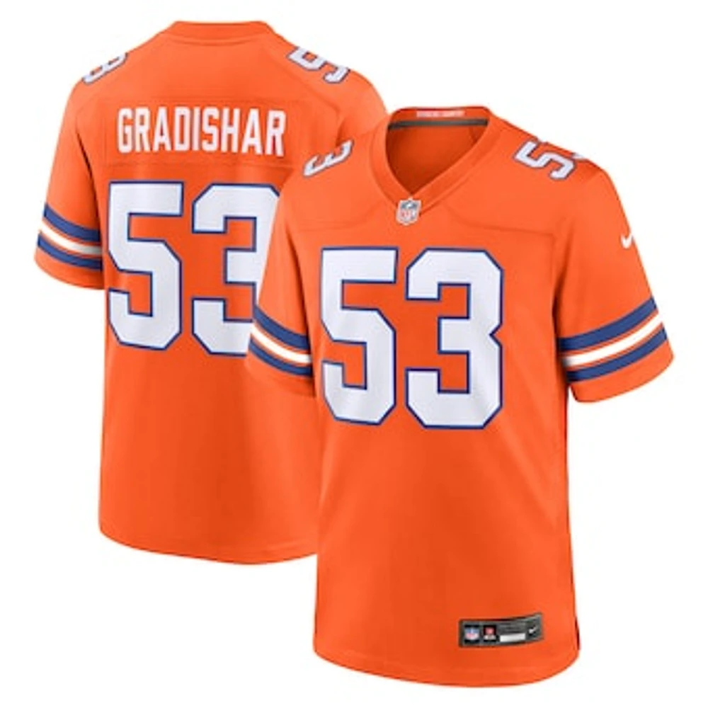 Men's Nike Randy Gradishar Orange Denver Broncos Mile High Collection 1977 Throwback Retired Player Game Jersey