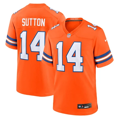 Men's Nike Courtland Sutton Orange Denver Broncos Mile High Collection 1977 Throwback Player Game Jersey