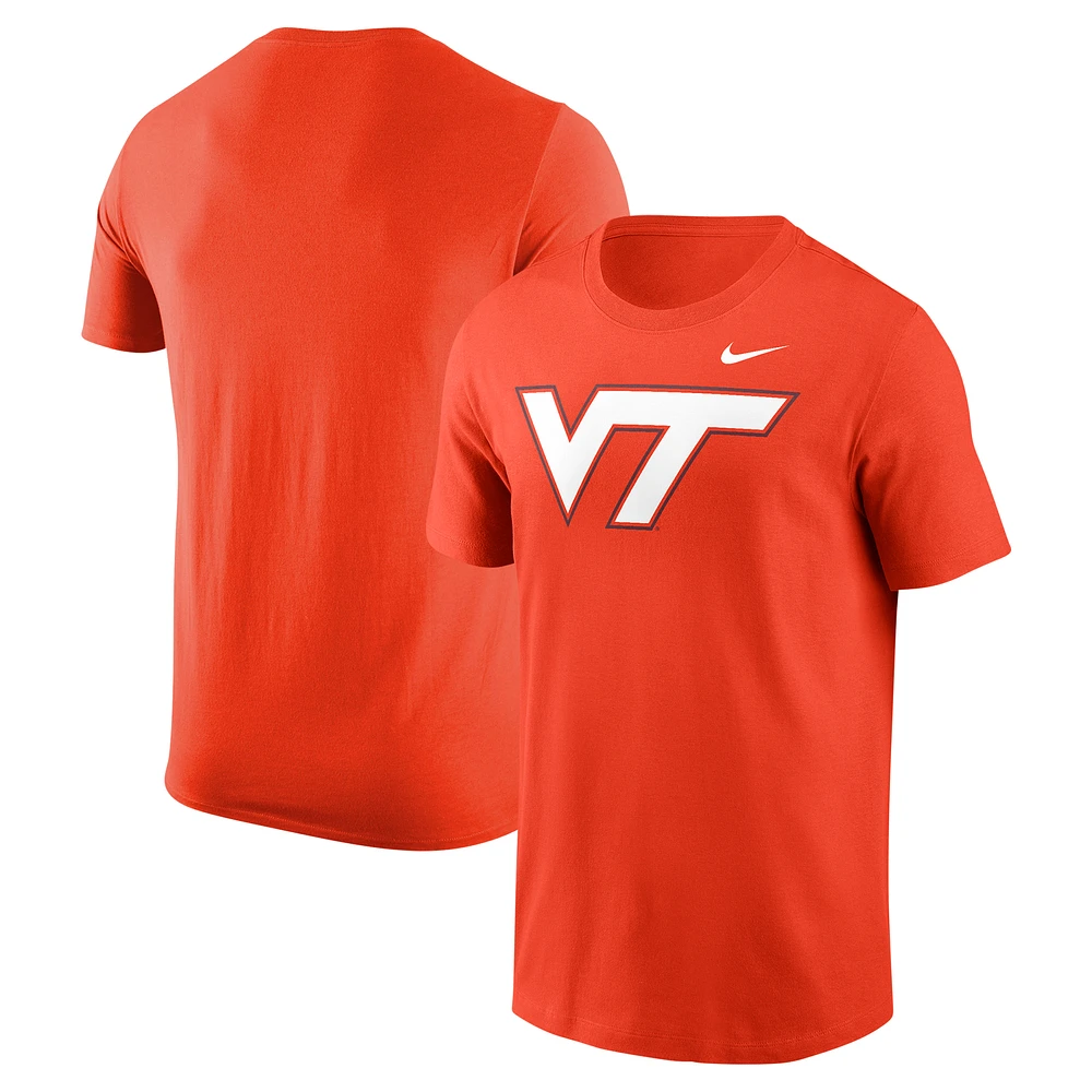 Men's Nike Orange Virginia Tech Hokies Logo T-Shirt