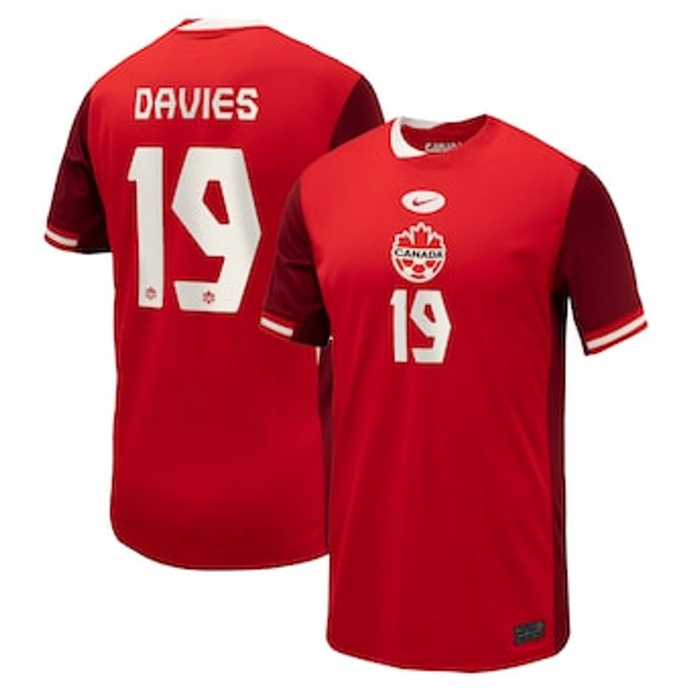 Youth Nike Alphonso Davies Red Canada Soccer 2024 Home Replica Jersey