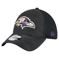 Men's New Era Black Baltimore Ravens Active Camo 39THIRTY Flex Hat