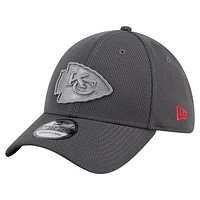 Men's New Era Graphite Kansas City Chiefs  Main 39THIRTY Flex Hat