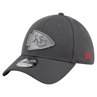 Men's New Era Graphite Kansas City Chiefs  Main 39THIRTY Flex Hat