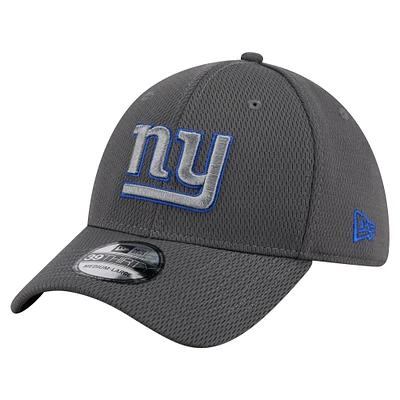Men's New Era Graphite York Giants  Main 39THIRTY Flex Hat