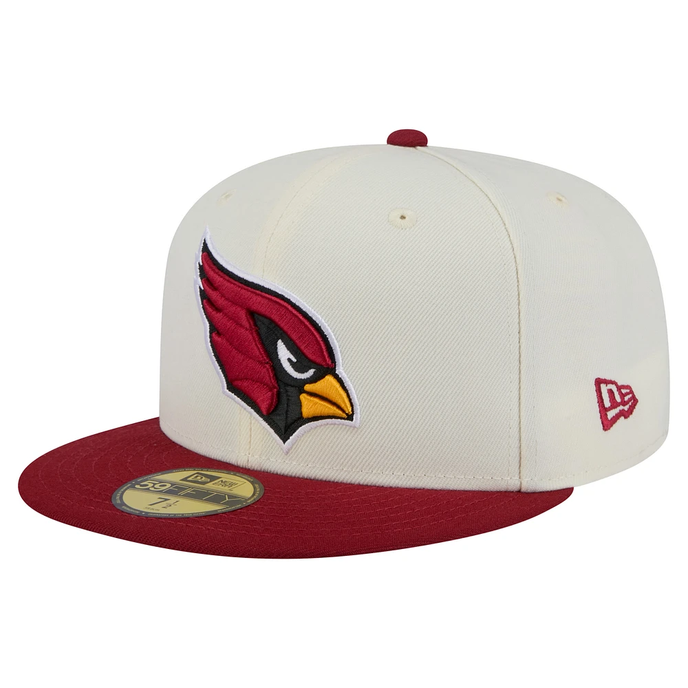 Men's New Era White/Cardinal Arizona Cardinals Main 59FIFTY Fitted Hat