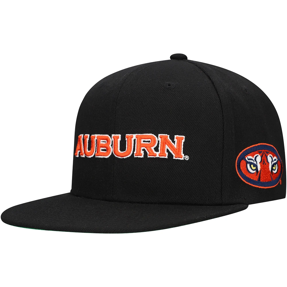 Men's Mitchell & Ness  Black Auburn Tigers Triple Play Snapback Hat