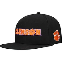 Men's Mitchell & Ness  Black Clemson Tigers Triple Play Snapback Hat