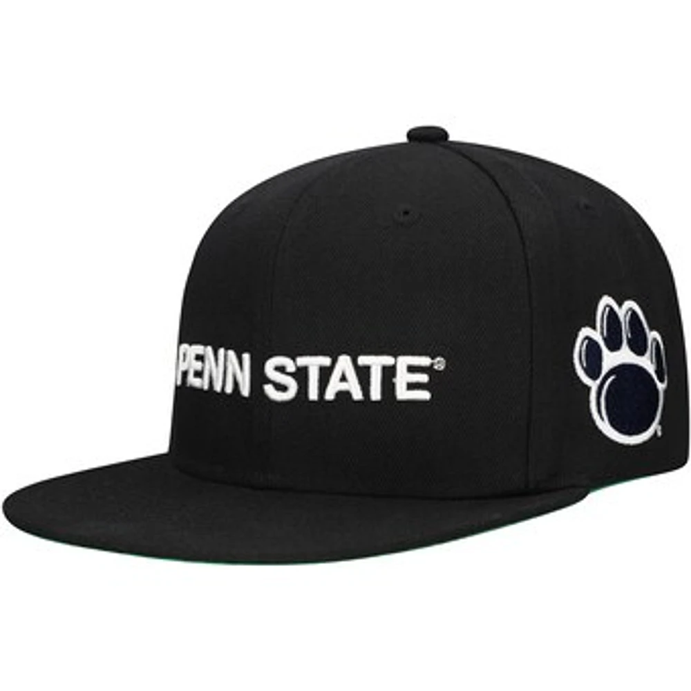 Men's Mitchell & Ness  Black Penn State Nittany Lions Triple Play Snapback Hat