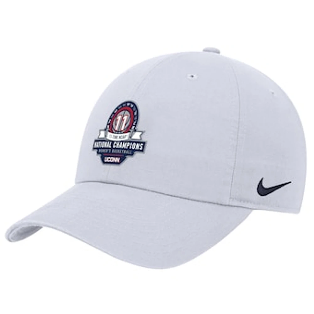 Men's Nike White UConn Huskies 11-Time NCAA Champions Club Adjustable Hat