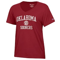 Women's Champion  Cardinal Oklahoma Sooners SEC T-Shirt