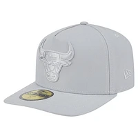 Men's New Era  Gray Chicago Bulls Colorpack A-Frame Pinch Front 59FIFTY Fitted Hat