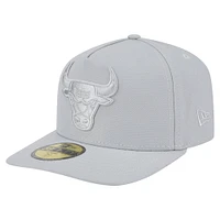 Men's New Era  Gray Chicago Bulls Colorpack A-Frame Pinch Front 59FIFTY Fitted Hat