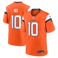 Youth Nike Bo Nix Orange Denver Broncos Team Game Jersey