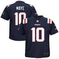 Preschool Nike Drake Maye Navy New England Patriots Player Game Jersey