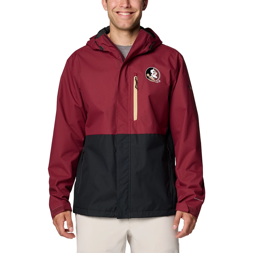 Men's Columbia  Garnet Florida State Seminoles Field Bound Omni-Tech™ Full-Zip Jacket