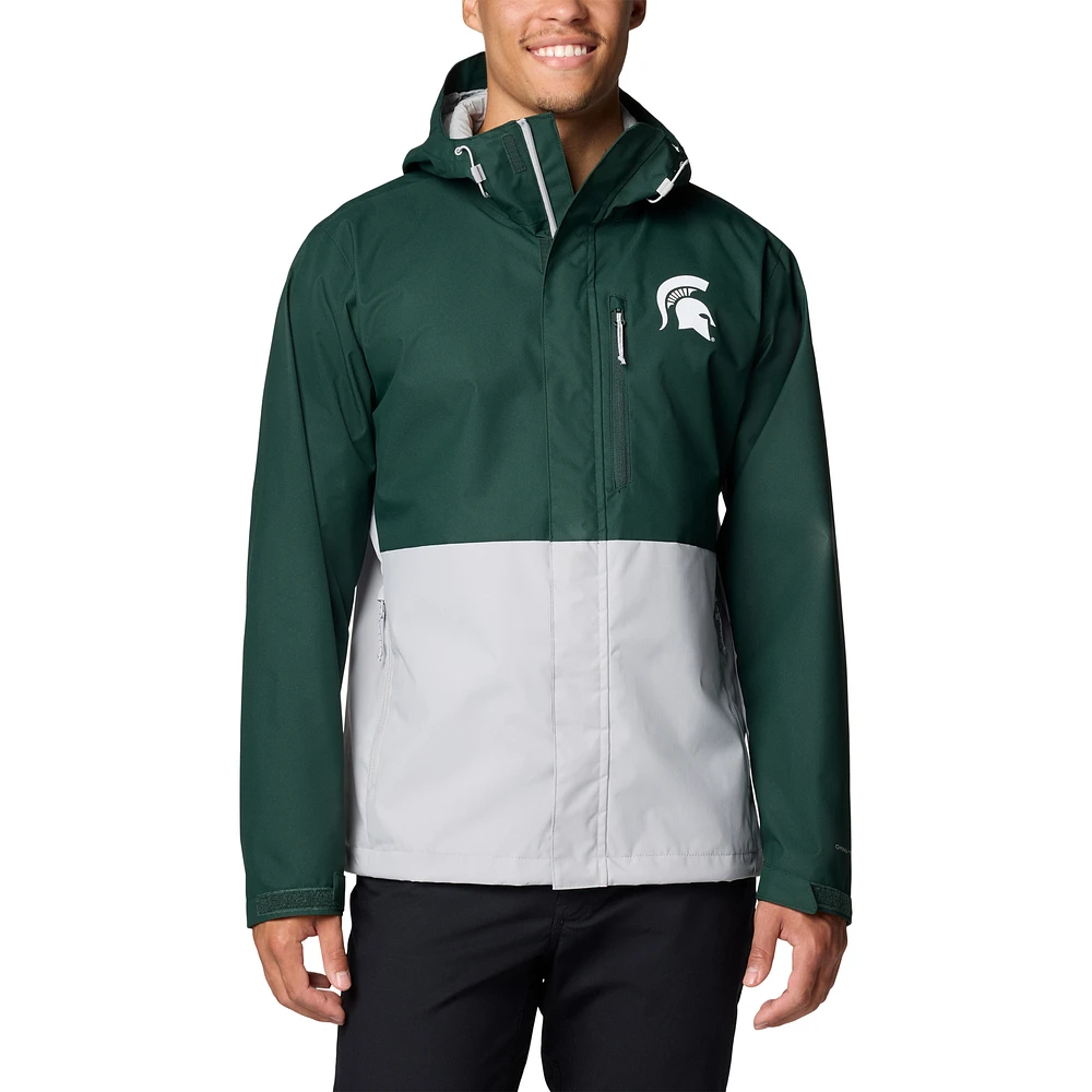 Men's Columbia  Green Michigan State Spartans Field Bound Omni-Tech™ Full-Zip Jacket