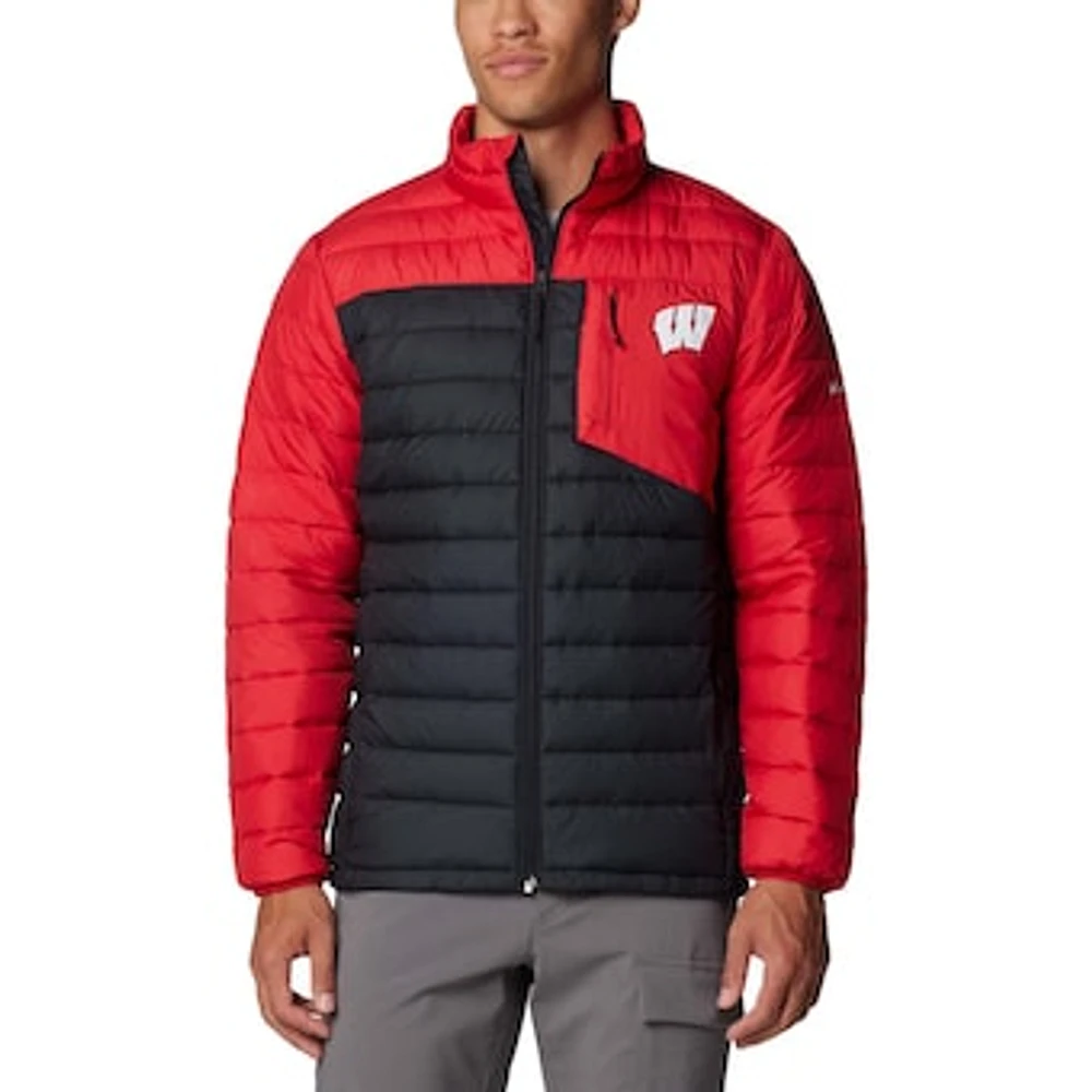 Men's Columbia  Black Wisconsin Badgers Double Blitz Omni-Heat Infinity Insulated Full-Zip Jacket