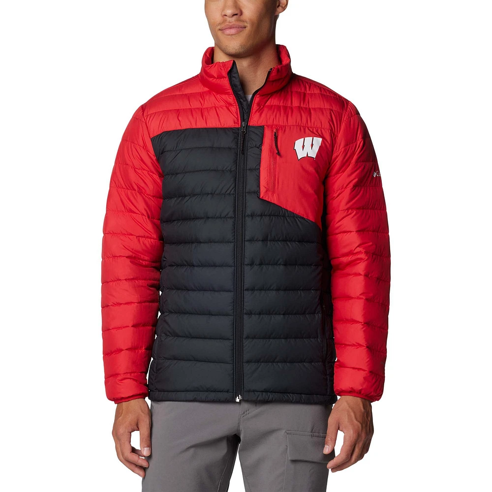 Men's Columbia  Black Wisconsin Badgers Double Blitz Omni-Heat Infinity Insulated Full-Zip Jacket