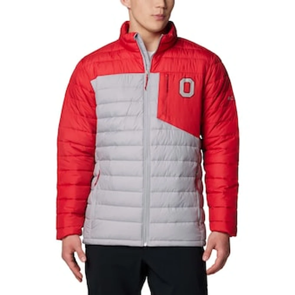 Men's Columbia  Gray Ohio State Buckeyes Double Blitz Omni-Heat Infinity Insulated Full-Zip Jacket